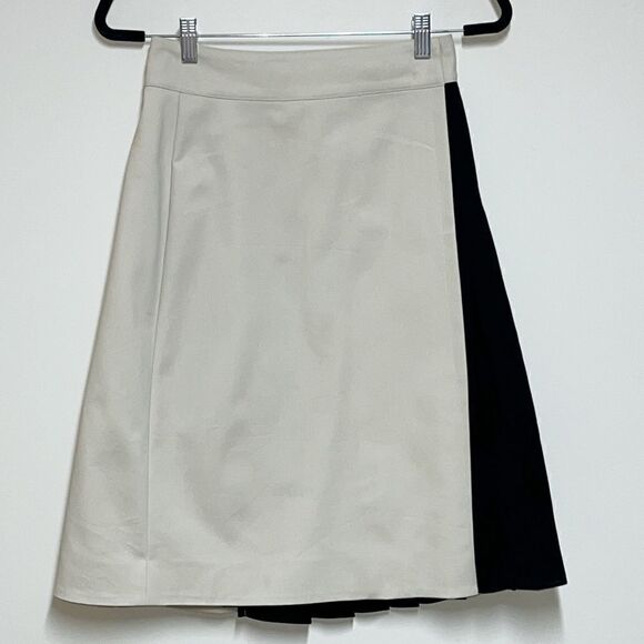 NWOT Revolve Per Se Color Block Wrap Skirt Pleated Panel Size 2 - Picture 1 of 5